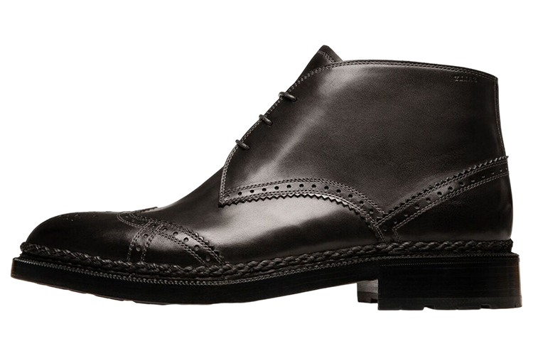 BALLY Leather Lace-Up Boots 'Black' 6301504