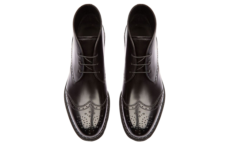 Order BALLY 黑色皮革系带靴 6301504