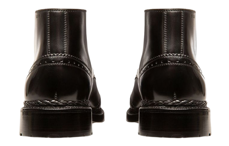 Lookbook BALLY 黑色皮革系带靴 6301504