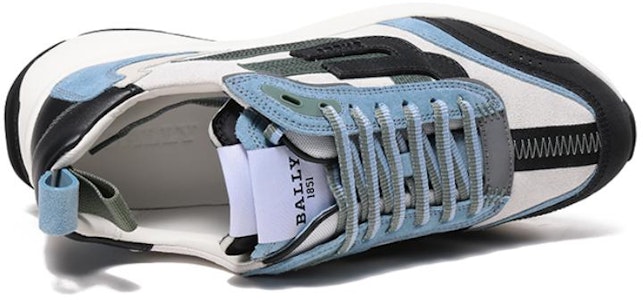 BALLY Zapatillas Bajas de Cuero con Cordones 'Negro Gris Azul' 6303318 Shop BALLY Zapatillas Bajas de Cuero con Cordones 'Negro Gris Azul' 6303318