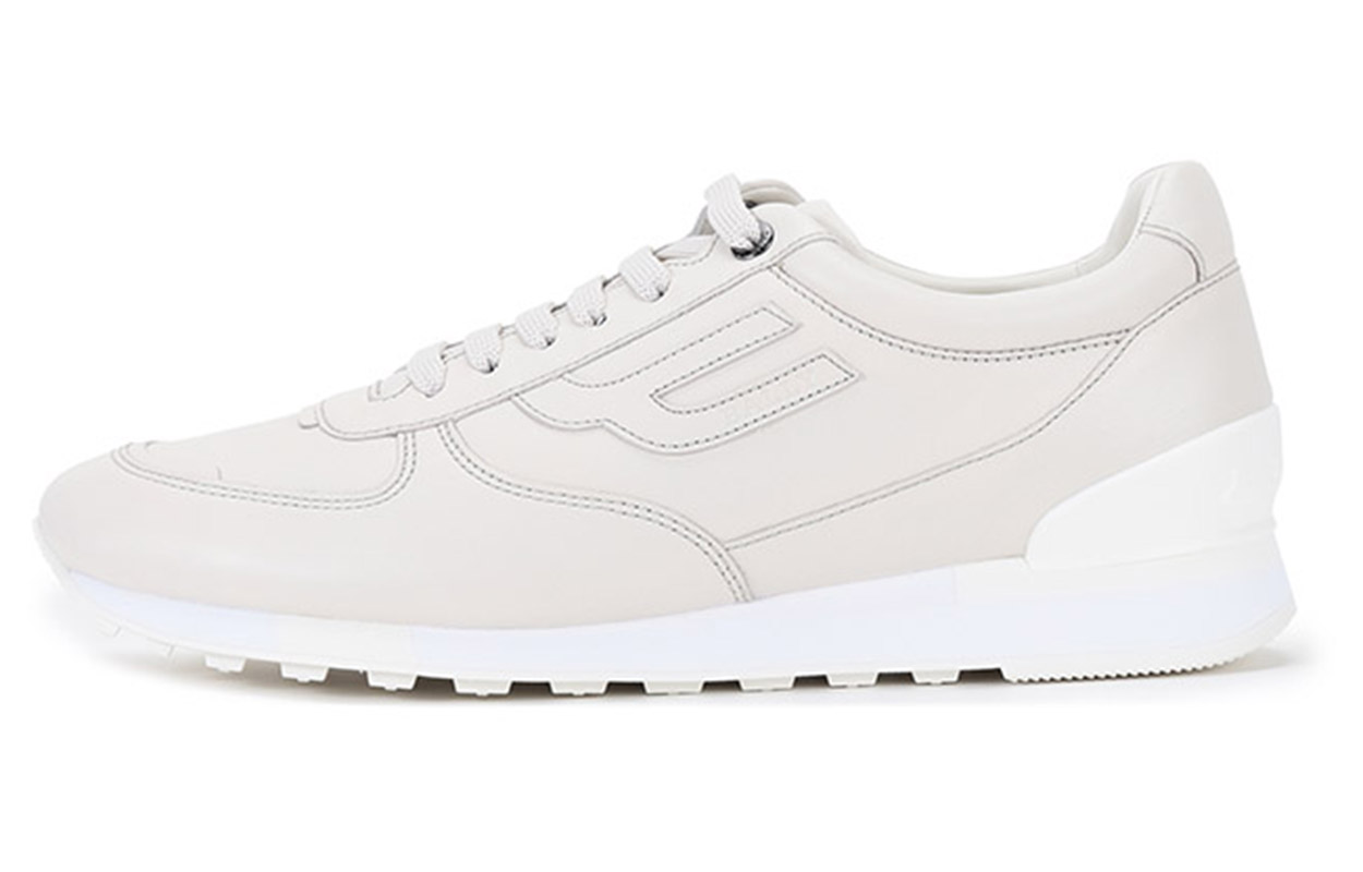 BALLY Leather Lace-Up Low Top 'Grey White' 6239589