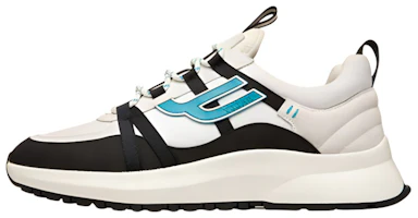 BALLY Leather Lace-Up Low Top 'White Black Blue' 6301540 BALLY Leather Lace-Up Low Top 'White Black Blue' 6301540