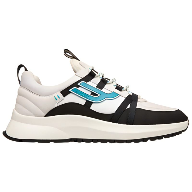 Order BALLY Sepatu Kulit Lace-Up Low Top 'Putih Hitam Biru' 6301540