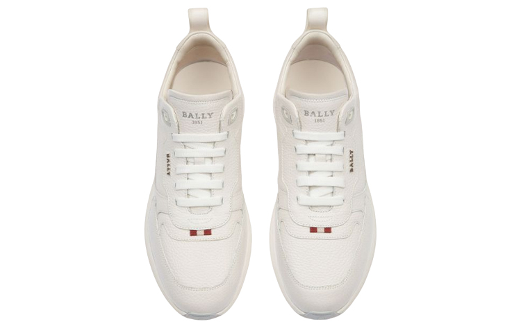 BALLY Leather Lace-Up Low Top Sneaker 'White' 圖 2