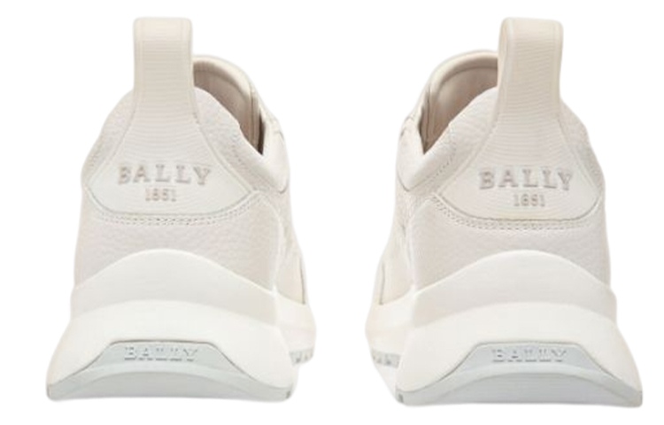 BALLY Leather Lace-Up Low Top Sneaker 'White' 圖 3
