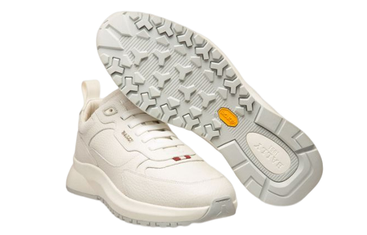 BALLY Leather Lace-Up Low Top Sneaker 'White' 圖 4