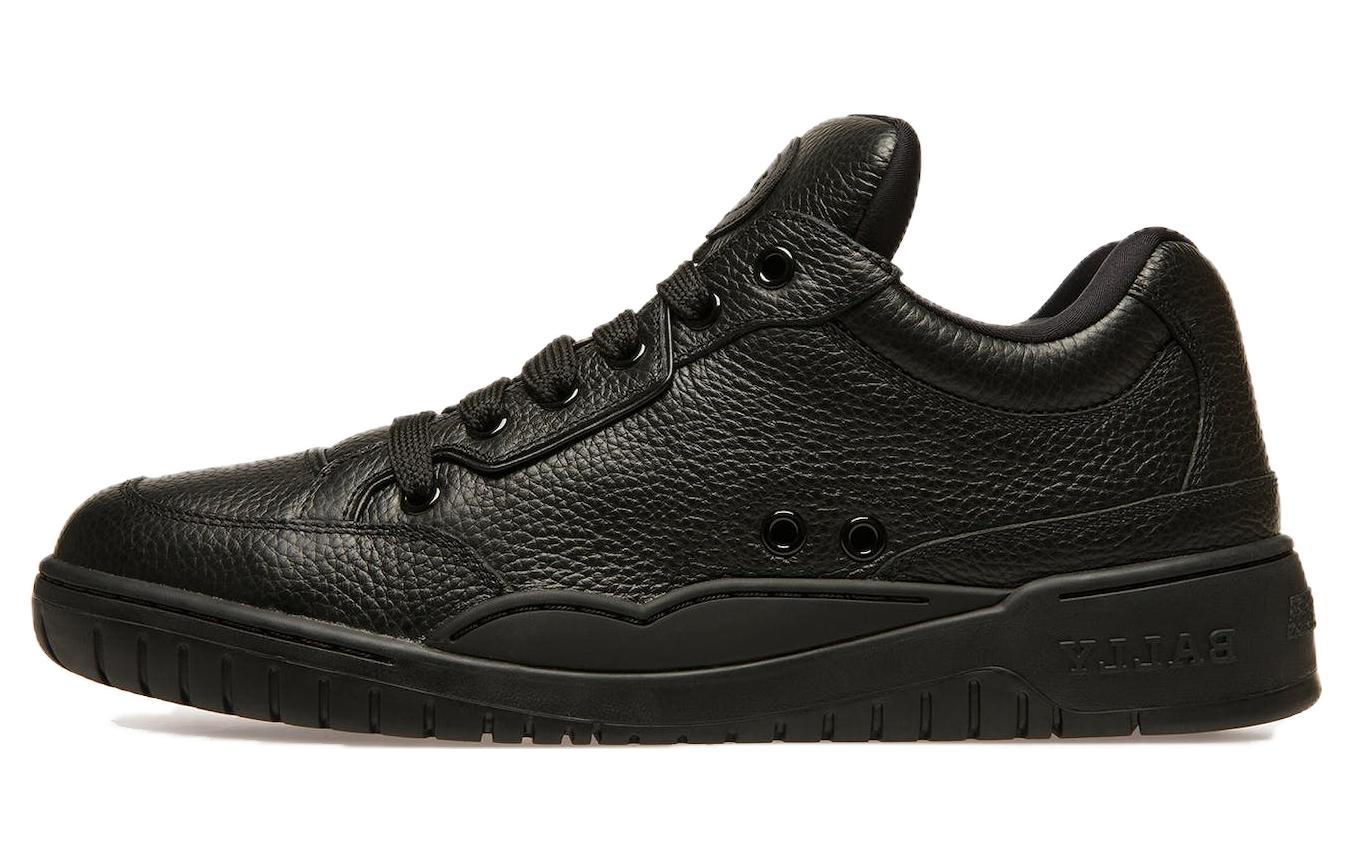 BALLY Leather Lace-Up Round Toe Low-Top Sneaker 'Black' 6303312