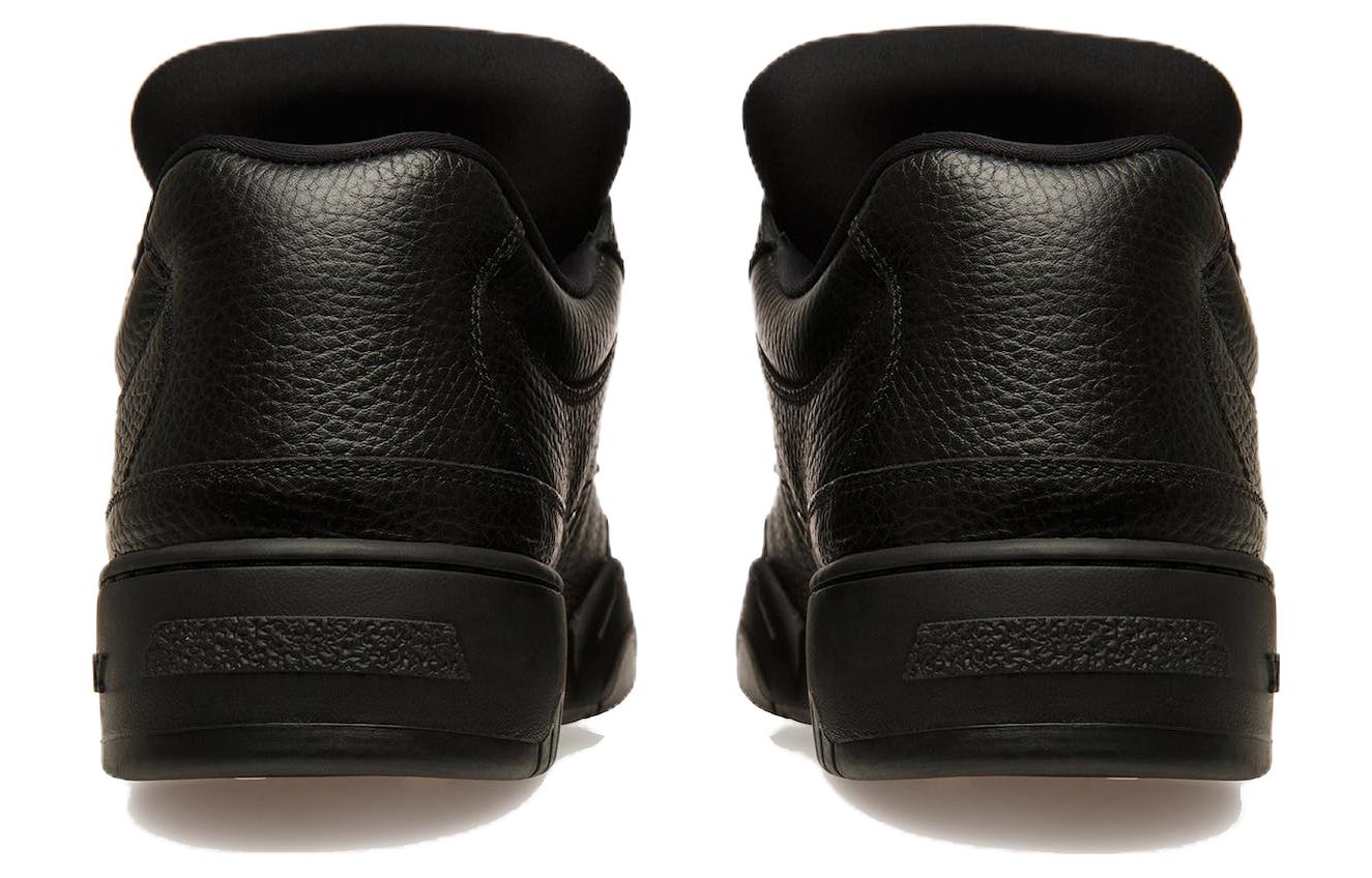 Lookbook BALLY巴利 皮革 繫帶圓頭 低筒 運動休閒鞋 男款 黑色