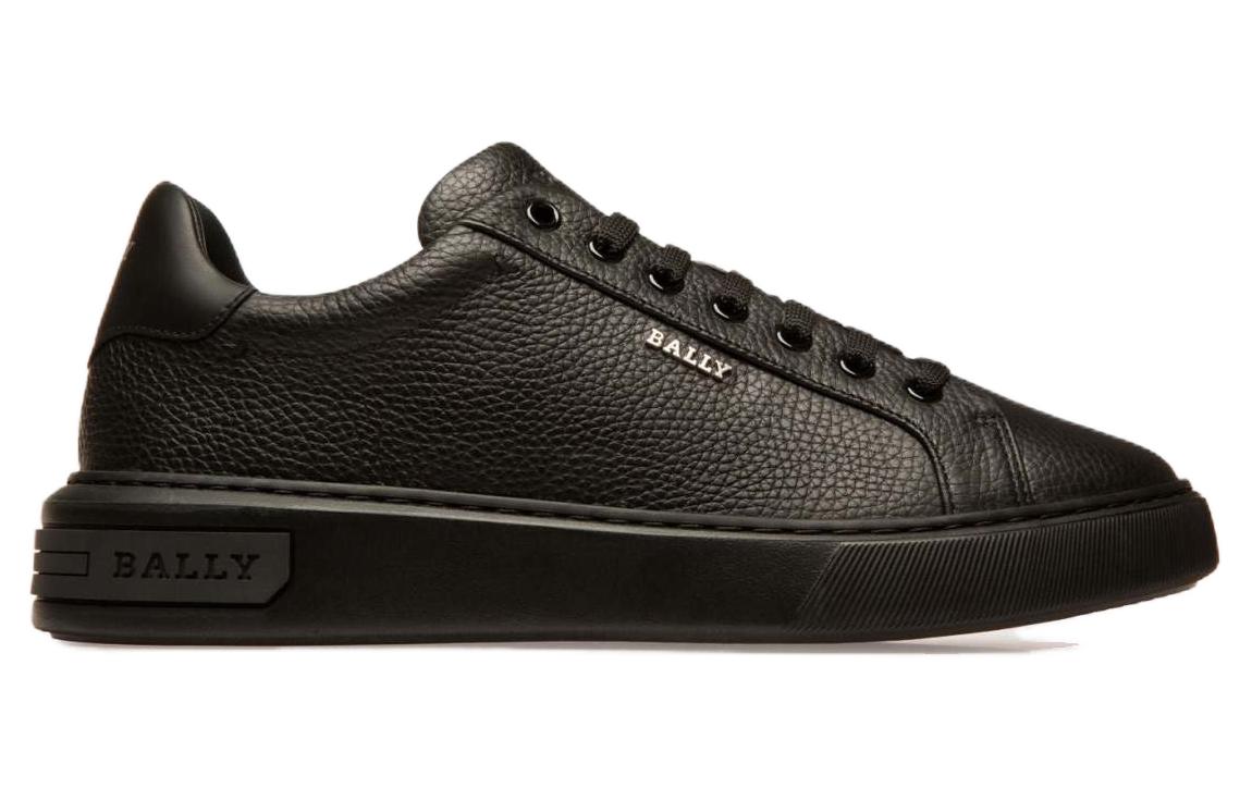 Order 巴利 黑色时尚皮革系带运动鞋 6300033