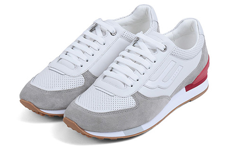 Lookbook BALLY Leather Lace-up Sneakers 'White Grey' 6237725