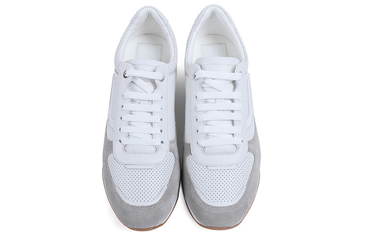 Shop BALLY Leather Lace-up Sneakers 'White Grey' 6237725