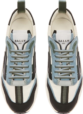 BALLY Zapatillas Bajas de Cuero con Cordones 'Negro Gris Azul' 6303318 Order BALLY Zapatillas Bajas de Cuero con Cordones 'Negro Gris Azul' 6303318
