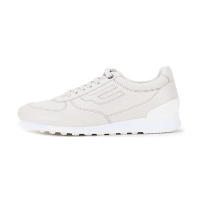 BALLY Leather Lace-Up Low Top 'Grey White'