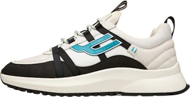 BALLY Leather Lace-Up Low Top 'White Black Blue' 6301540 BALLY Leather Lace-Up Low Top 'White Black Blue' 6301540