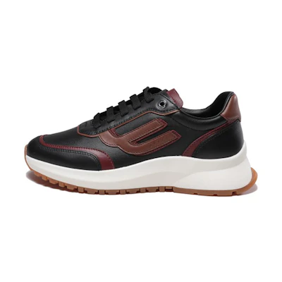 BALLY Leather Lace-Up Sneaker 'Black Brown'