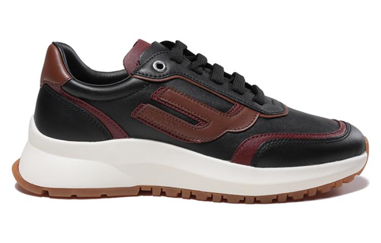 Order バリー レザー レースアップ スニーカー 黒茶 6301864