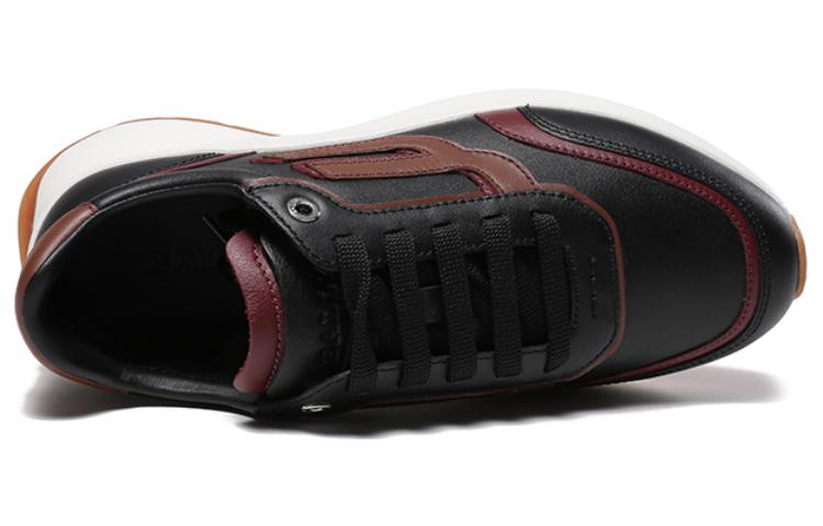 Purchase バリー レザー レースアップ スニーカー 黒茶 6301864