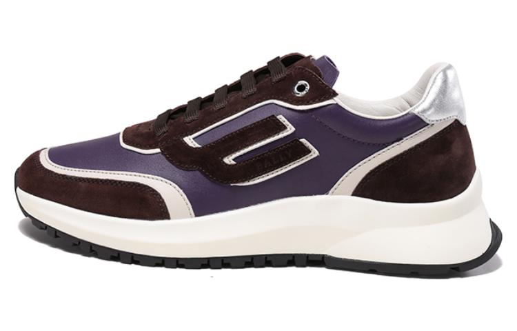 BALLY Leather Lace-Up Sneakers 'Purple Brown'