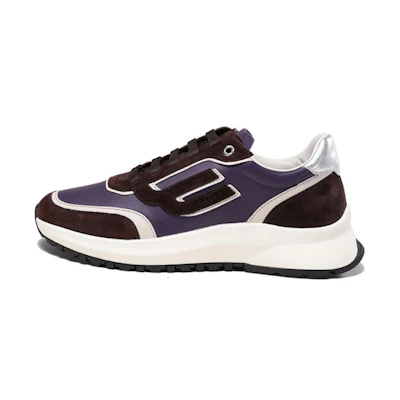 BALLY Leather Lace-Up Sneakers 'Purple Brown'