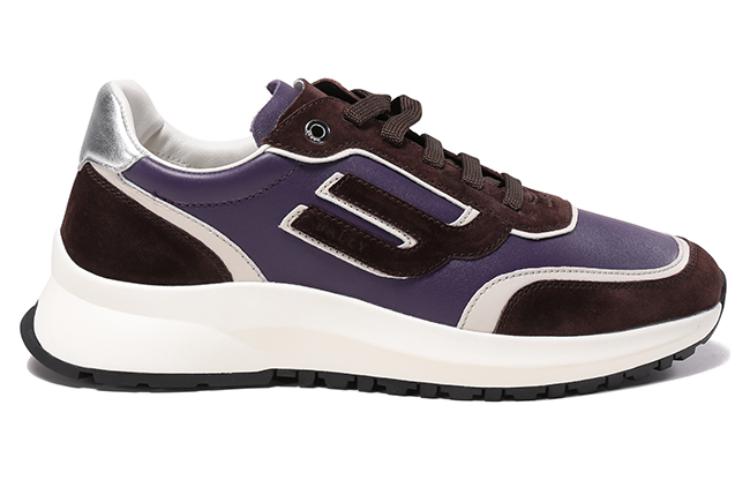 BALLY Leather Lace-Up Sneakers 'Purple Brown' 圖 2