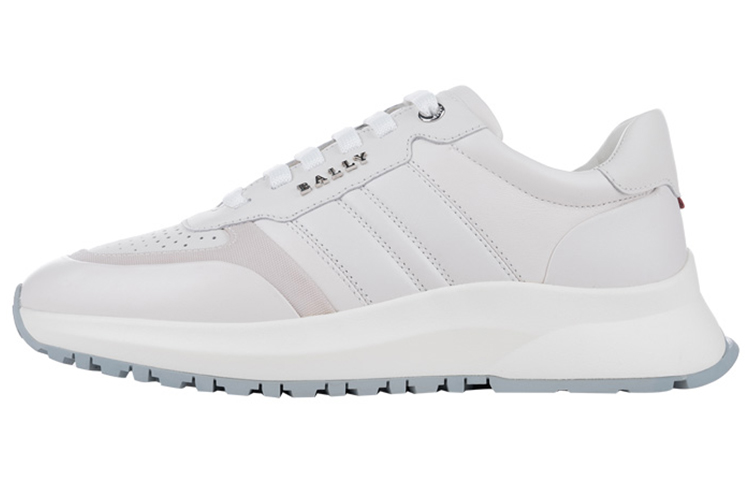 BALLY Leather Lace-Up Sneakers 'White'