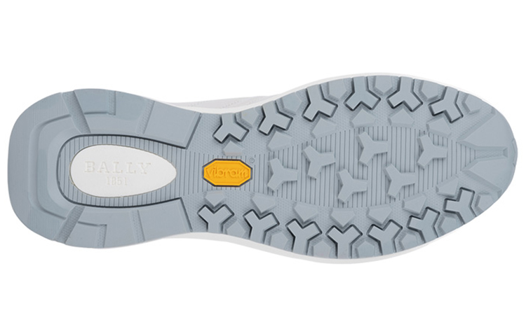 BALLY Leather Lace-Up Sneakers 'White' 圖 5