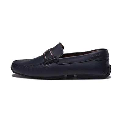 BALLY Leather Loafers 'Blue Black'