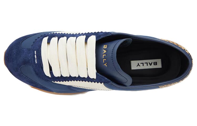 BALLY Leather Low-Top 'Blue White Brown' 圖 3