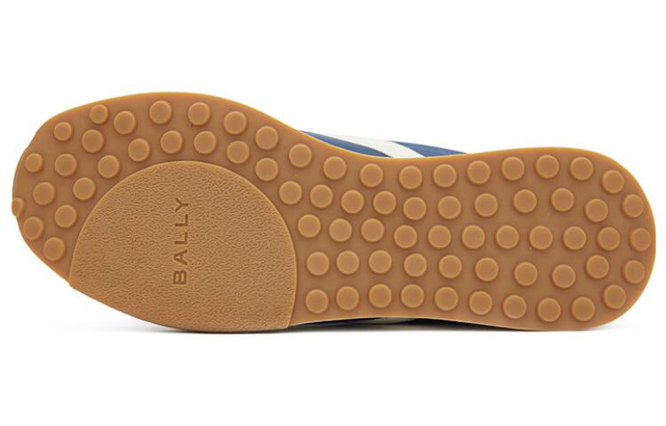 BALLY Leather Low-Top 'Blue White Brown' 圖 6