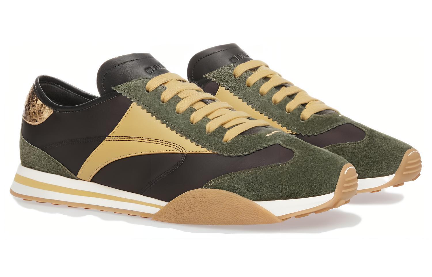 BALLY Leather Low-Top 'Green Black Brown' 圖 3