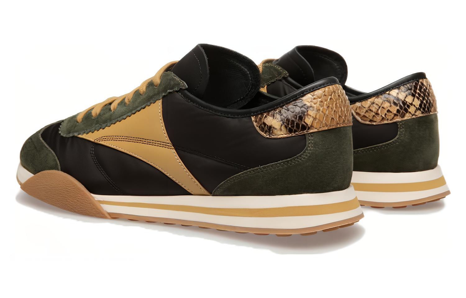 BALLY Leather Low-Top 'Green Black Brown' 圖 4