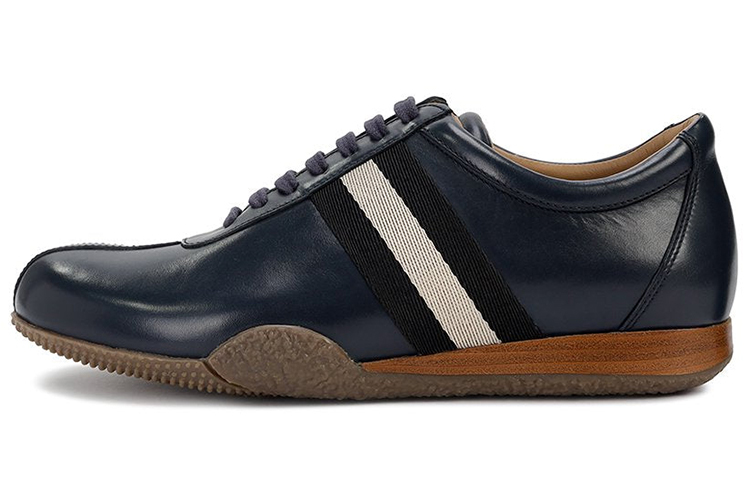 BALLY Leather Low-Top 'Navy Blue'