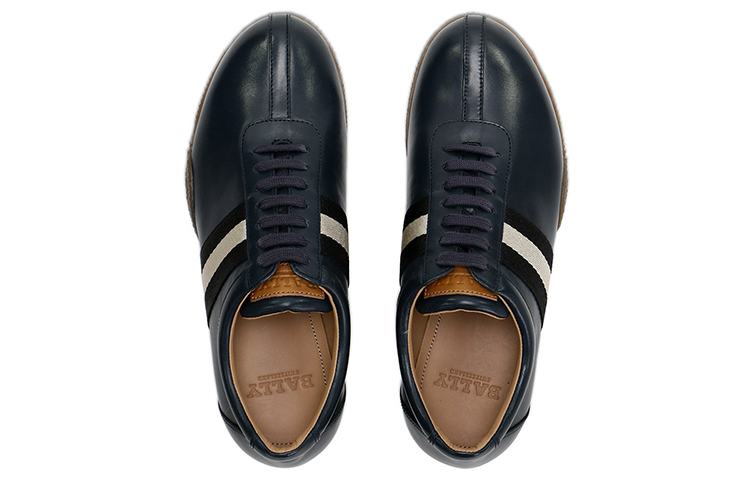 BALLY Leather Low-Top 'Navy Blue' 圖 3