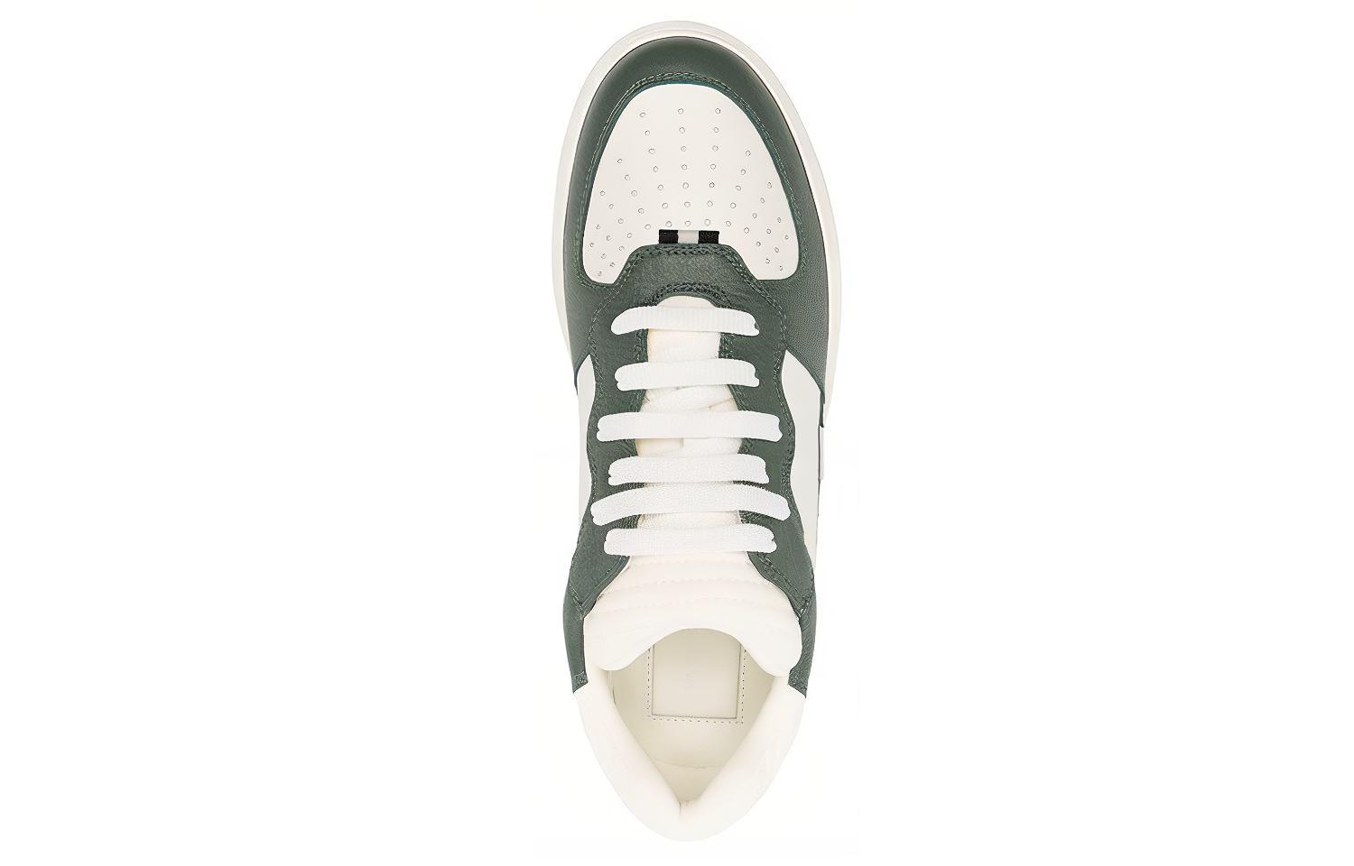 BALLY Leather Low-Top 'White Green' 圖 4