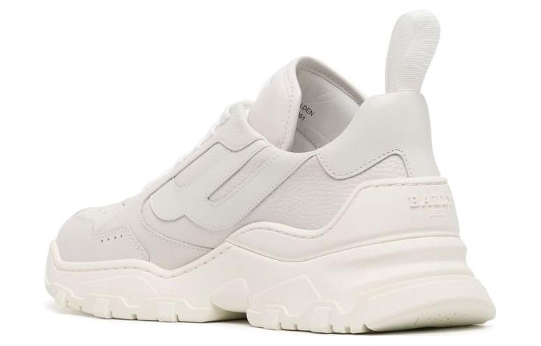 Shop BALLY レザー ロートップ「ホワイト レースアップ」6303010 6303010