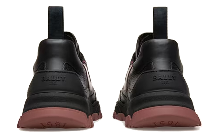 Lookbook バリー レザー ローカットスニーカー 黒×赤 6301551