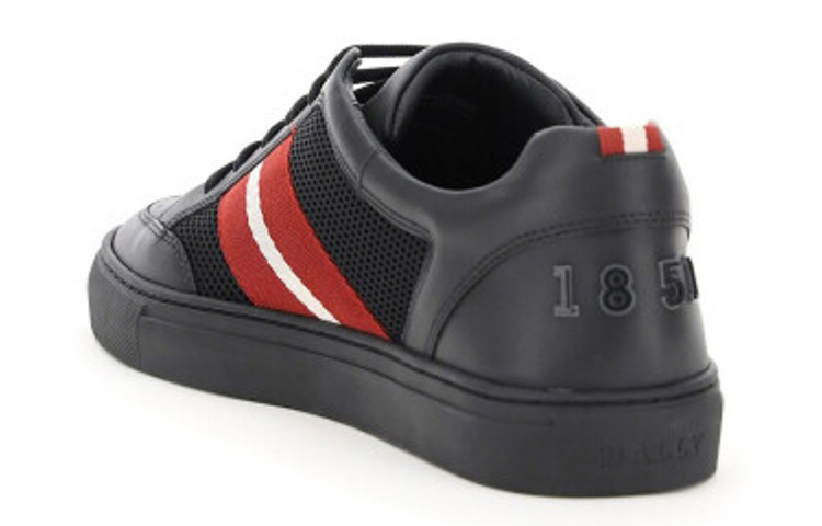 Lookbook BALLY Scarpa in pelle nera e rossa stringata 6234630