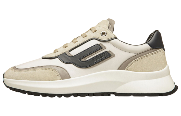 BALLY Leather Low-Top Sneaker 'Beige Grey White'