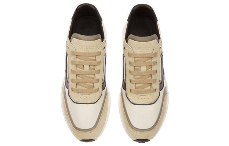 BALLY Leather Low-Top Sneaker 'Beige Grey White' 圖 3
