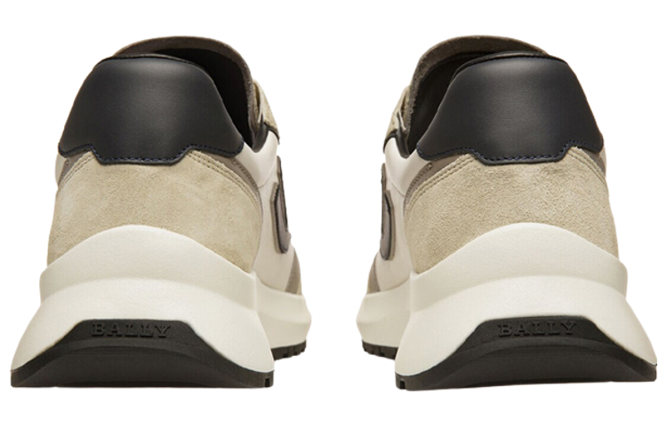 BALLY Leather Low-Top Sneaker 'Beige Grey White' 圖 4