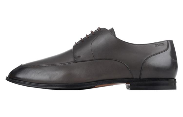 BALLY Leather Low-Top Sneaker 'Black Round Toe Lace-Up'