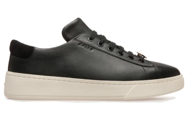 BALLY Leather Low-Top Sneaker 'Black White' 圖 2