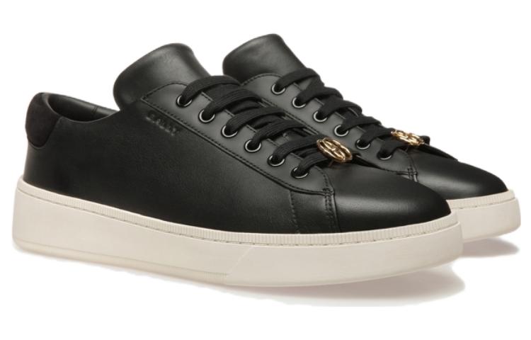 BALLY Leather Low-Top Sneaker 'Black White' 圖 3
