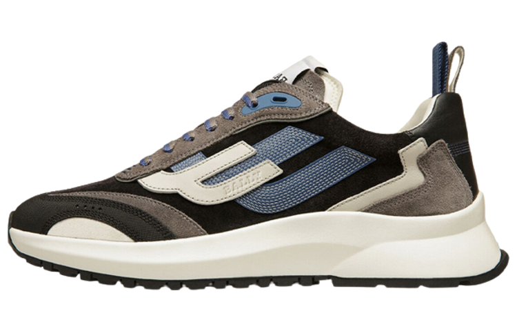 BALLY Leather Low-Top Sneaker 'Grey Black Blue' 6302763