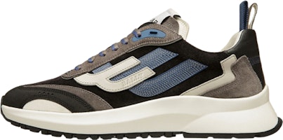 BALLY Leather Low-Top Sneaker 'Grey Black Blue' 6302763 BALLY Leather Low-Top Sneaker 'Grey Black Blue' 6302763