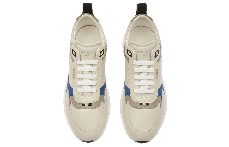 BALLY Leather Low-Top Sneaker 'Grey White' 圖 2