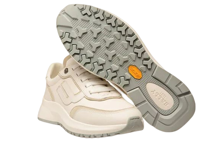 Shop BALLY Leather Low-Top Sneaker 'White' 6300086