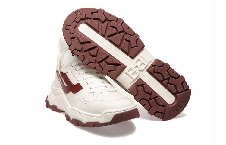 BALLY Leather Low-Top Sneaker 'White Deep Red' 圖 4