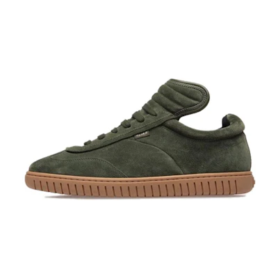 BALLY Leather Low-Top Sneakers 'Grey Green'