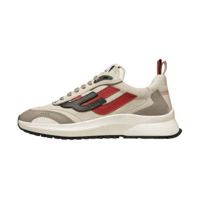 BALLY Leather Low 'Beige Black Red'